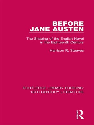 cover image of Before Jane Austen